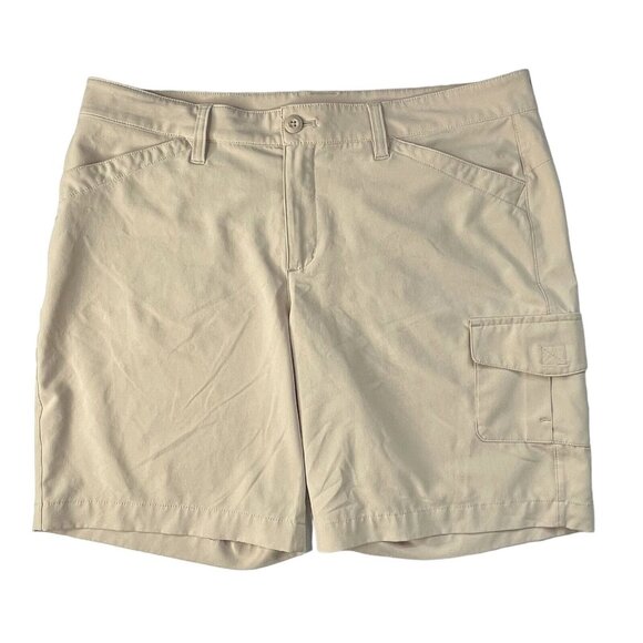 Eddie Bauer Cargo Shorts Womens Size 12 Tan Beige Outdoor - Picture 1 of 9